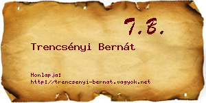 Trencsényi Bernát névjegykártya